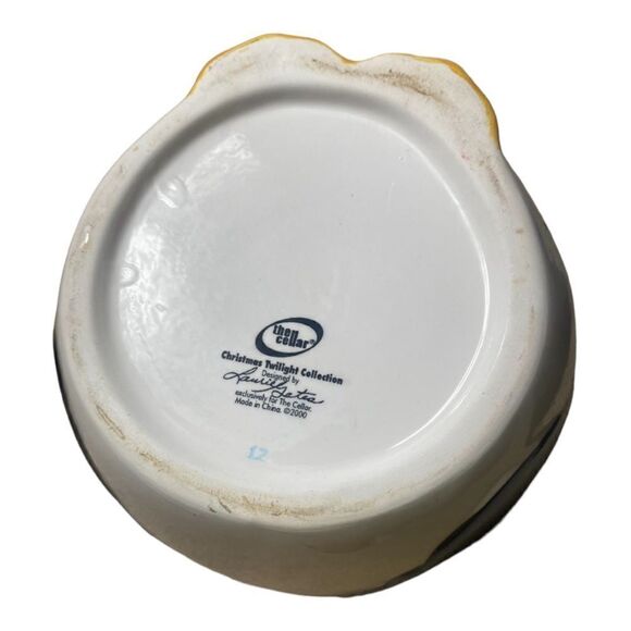 Vintage Laurie Gates Penguin Christmas Cookie Jar Twilight Collection - Picture 4 of 4